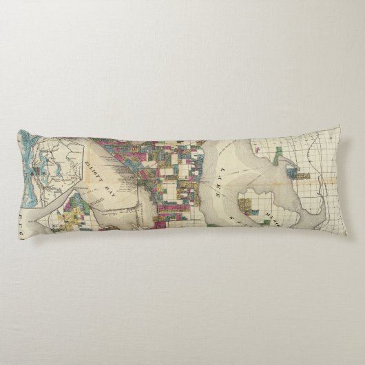 Stad Seattle en Environs Lichaamskussen (Achterkant)