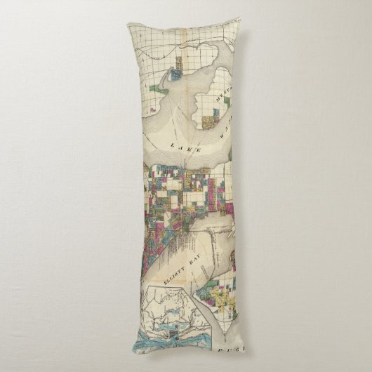 Stad Seattle en Environs Lichaamskussen (Achterkant (Verticaal))