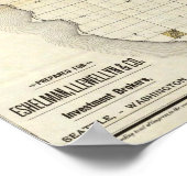 Stad Seattle en Environs Poster (Hoek)