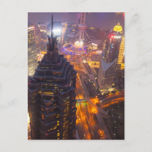 Stad Shanghai Briefkaart (Voorkant)
