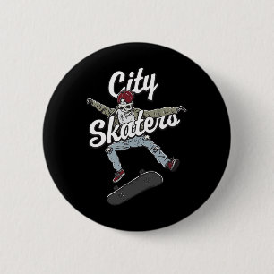 Stad Skater Skateboarden Grappig Skateboard Humor Ronde Button 5,7 Cm