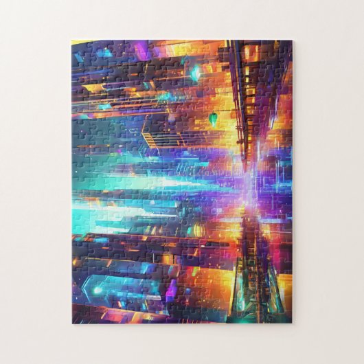 Stad Skyline Art 3 Fotopuzzels Skyline Internet Legpuzzel (Verticaal)