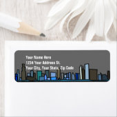 Stad Skyline retour adreslabels Etiket (Insitu)