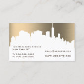 Stad skyline voor goud visitekaartje (Achterkant)