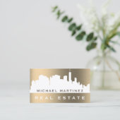 Stad skyline voor goud visitekaartje (Staand voorkant)