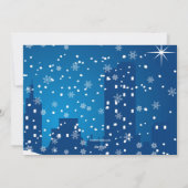 Stad Sneeuwman Vakantie Bewegende Aankondiging (Achterkant)