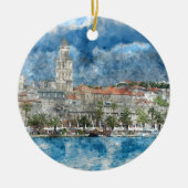 Stad Split in Kroatië Keramisch Ornament (Voorkant)