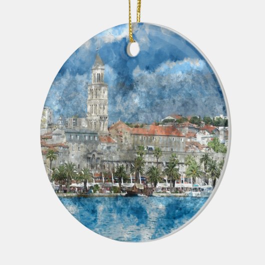 Stad Split in Kroatië Keramisch Ornament (Links)