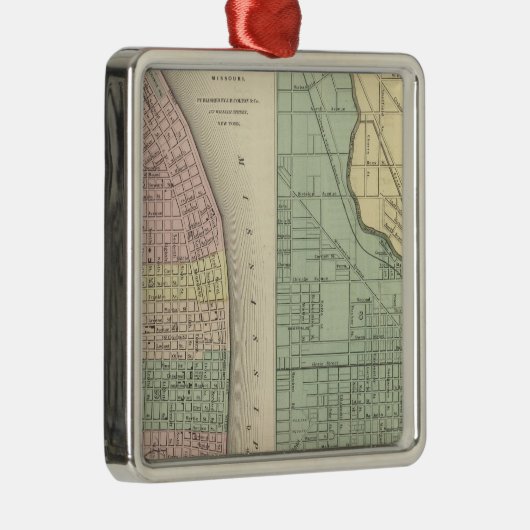 Stad St. Louis, Missouri City of Chicago Metalen Ornament (Rechts)