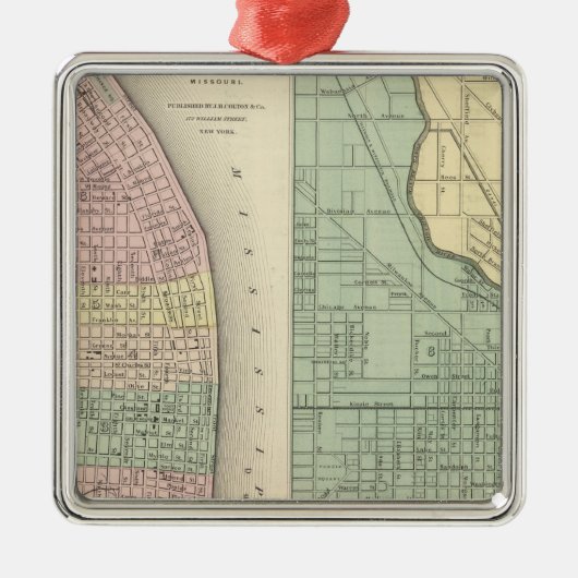 Stad St. Louis, Missouri City of Chicago Metalen Ornament (Voorkant)