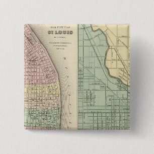 Stad St. Louis, Missouri City of Chicago Vierkante Button 5,1 Cm
