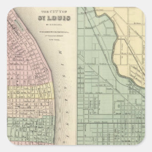 Stad St. Louis, Missouri City of Chicago Vierkante Sticker