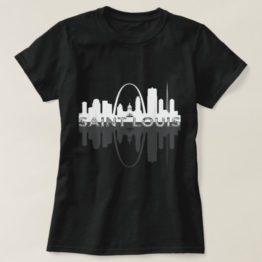 Stad St. Louis Missouri Skyline Art Gateway Arch T-shirt (Design voorkant)