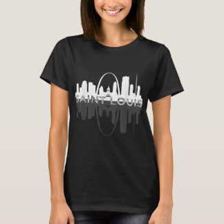 Stad St. Louis Missouri Skyline Art Gateway Arch T-shirt