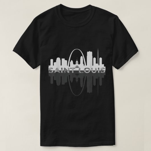 Stad St. Louis Missouri Skyline Art Gateway Arch T-shirt (Design voorkant)