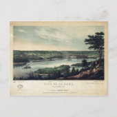 Stad St. Paul, hoofdstad Minnesota (1853) Briefkaart (Voorkant)