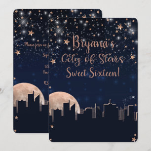 Stad Stars Roos Gold Stars Blue Celestial Sky Kaart