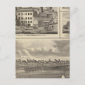 Stad Storm Meer brouwerij, Muscatine bldg Briefkaart (Voorkant)