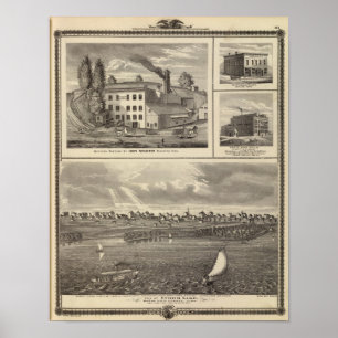 Stad Storm Meer brouwerij, Muscatine bldg Poster