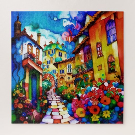 Stad Straat Puzzel (Verticaal)