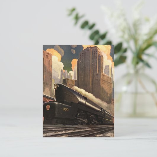 stad, T1 duplextrein op het spoor (Staand voorkant)