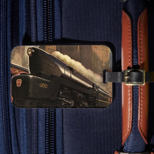 stad, T1 duplextrein op het spoor Bagagelabel (Voorkant Insitu 4)