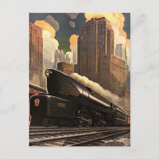  stad, T1 duplextrein op het spoor Briefkaart (Voorkant)