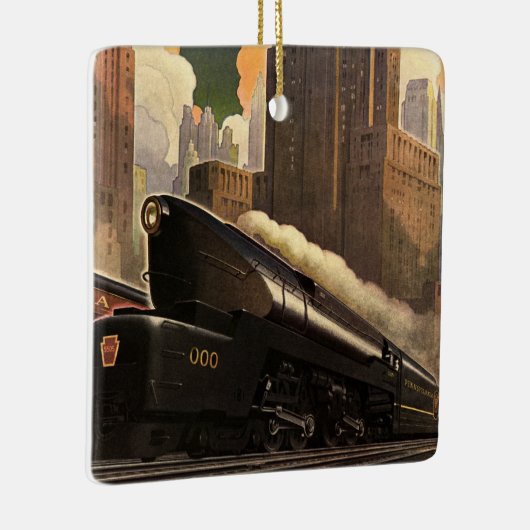  stad, T1 duplextrein op het spoor Keramisch Ornament (Rechts)