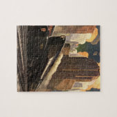 stad, T1 duplextrein op het spoor Legpuzzel (Horizontaal)