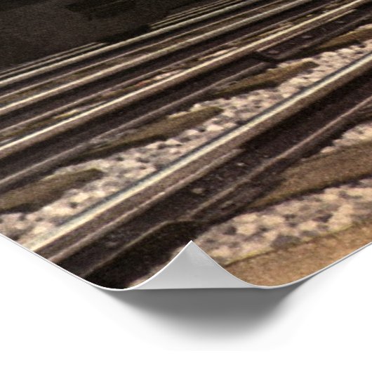  stad, T1 duplextrein op het spoor Poster (Hoek)