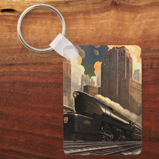  stad, T1 duplextrein op het spoor Sleutelhanger (Voorkant)