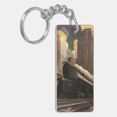 stad, T1 duplextrein op het spoor Sleutelhanger (Voorkant Links)