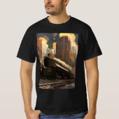  stad, T1 duplextrein op het spoor T-shirt (Voorkant)