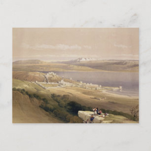 Stad Tiberias op het Zee van Galilea Briefkaart