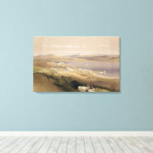 Stad Tiberias op het Zee van Galilea Canvas Afdruk (Insitu (Houten vloer))
