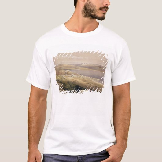 Stad Tiberias op het Zee van Galilea T-shirt (Voorkant)