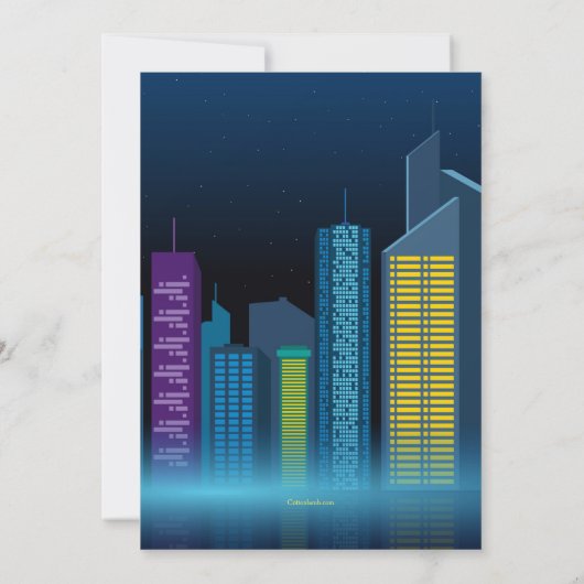 Stad Toast Feest Uitnodiging (Achterkant)