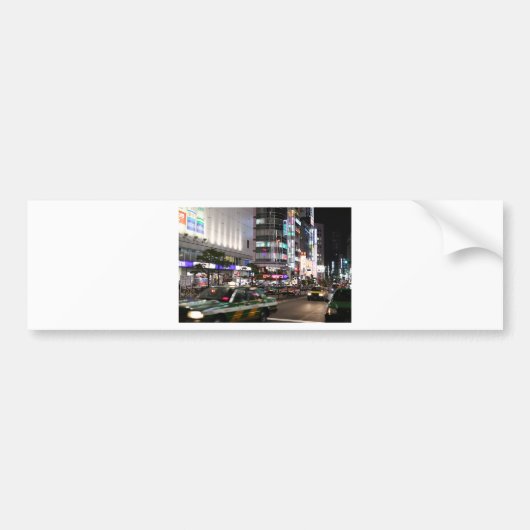 Stad Tokio Street View Bumpersticker (Voorkant)