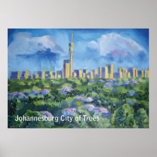 Stad Trees van Johannesburg Poster