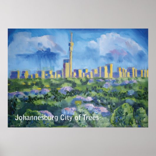 Stad Trees van Johannesburg Poster (Voorkant)
