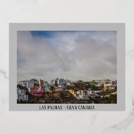 Stad uitzicht van Las Palmas Folie Feestdagen Briefkaart