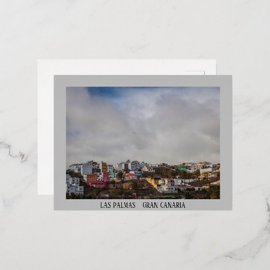 Stad uitzicht van Las Palmas Folie Feestdagen Briefkaart (Voorkant / Achterkant)