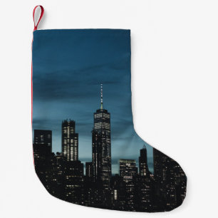 STAD URBAN TIJDENS DE NACHTTIJD KLEINE KERSTSOK
