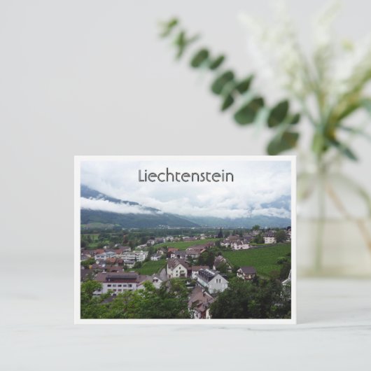 stad vaduz briefkaart (Staand voorkant)