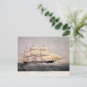 Stad van Adelaide Clipper schip 1800s Briefkaart (Staand voorkant)