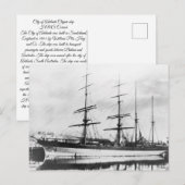Stad van Adelaide Clipper schip 1800s Briefkaart (Voorkant / Achterkant)