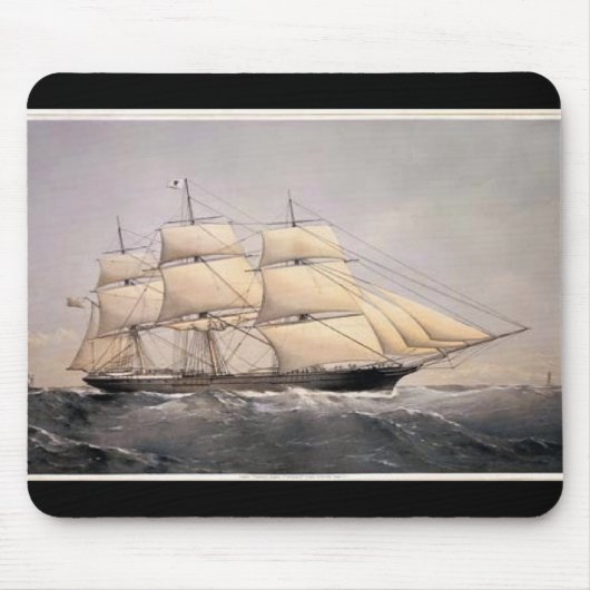 Stad van Adelaide Clipper schip 1800s Muismat (Voorkant)
