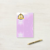 STAD VAN ASCLEPIUS DENTIST-SYMBOOL, lila Post-it® Notes (Op bureau)