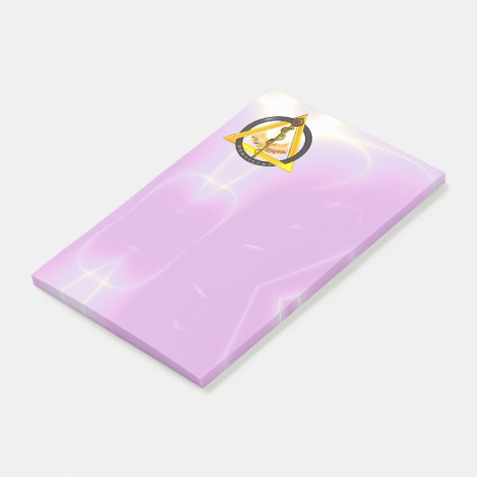 STAD VAN ASCLEPIUS DENTIST-SYMBOOL, lila Post-it® Notes (Schuin)