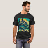 Stad van Atlantis 1 - Woodblock Style T-shirt (Voorkant volledig)